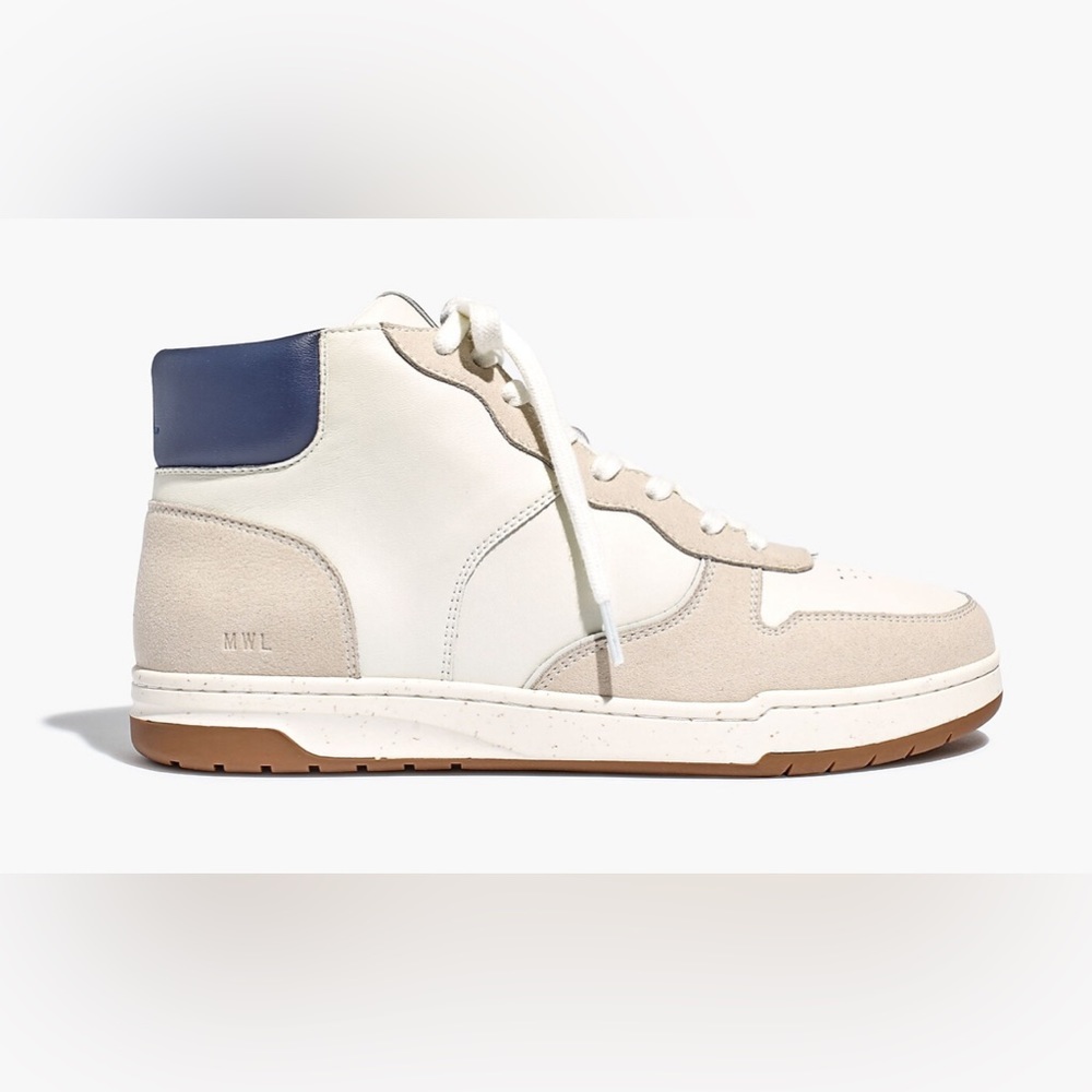 Madewell Court High-Top Sneakers in All White. - Picture 3 of 8